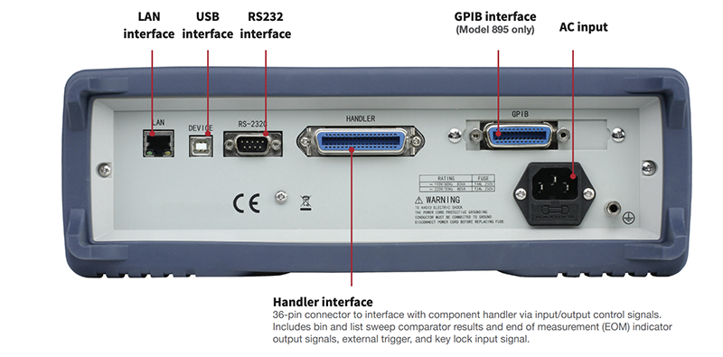B&K Precision Models 894/895 500kHz/1MHz Precision LCR Meters
